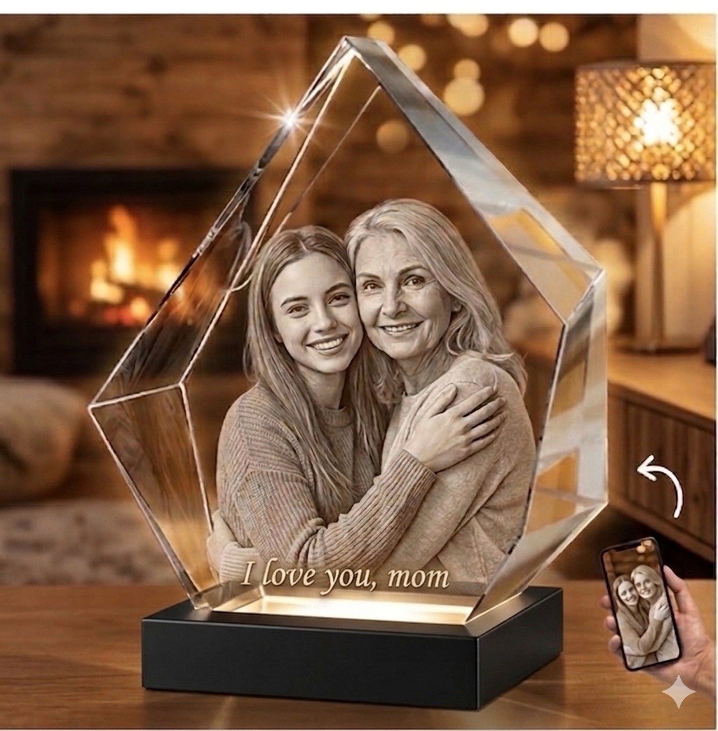 LED Light Base for 3D Crystal, USB Display Stand Color Changing Square Black