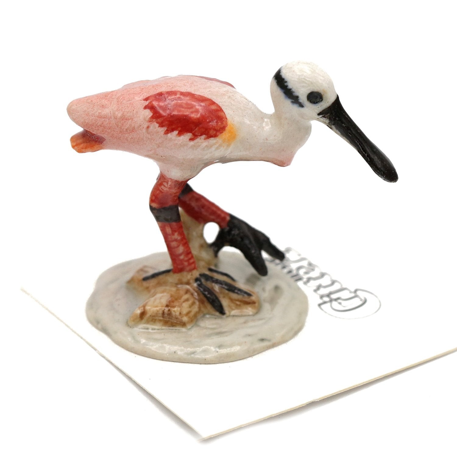 Little Critterz Roseate Spoonbill "Ajaja" - Miniature Porcelain Figurine