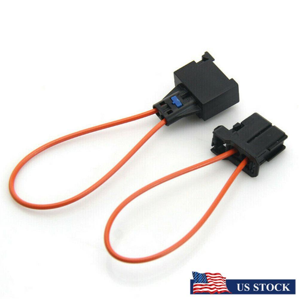 2 Sets Car Male & Female Cable Plug Adapter Diagnostic Fiber Optic Bypass Loop