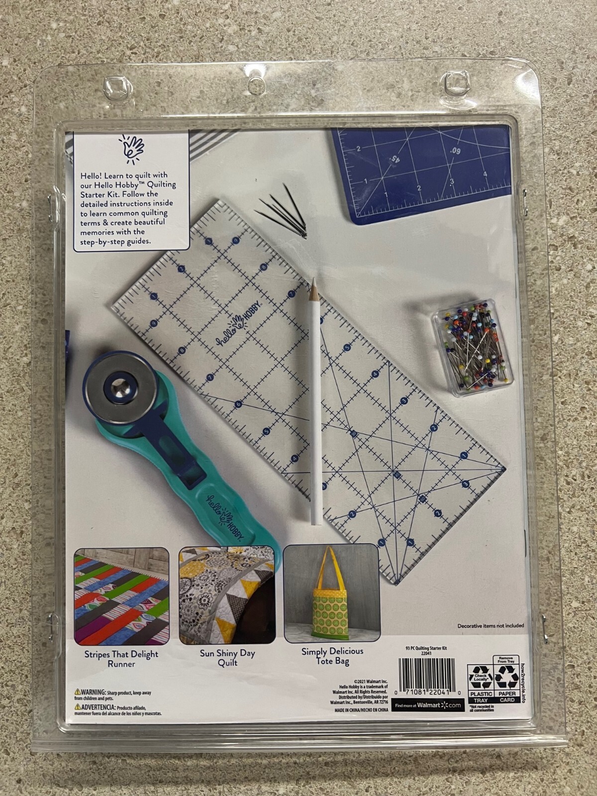 Hello Hobby Quilting Starter Kit 93 pieces New