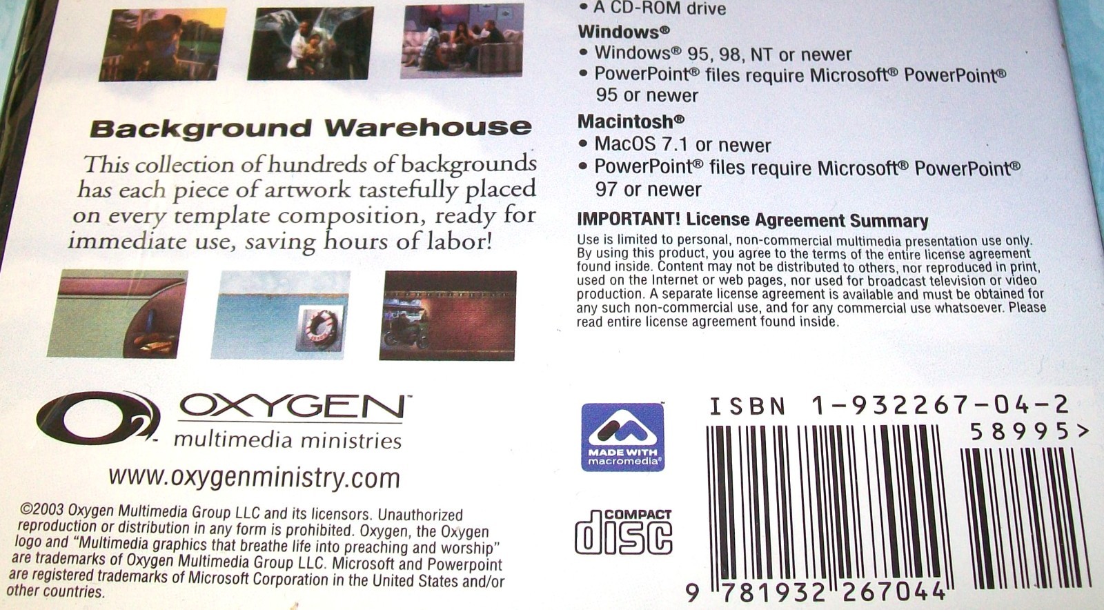 Oxygen: Multimedia Graphics - Volume 4 (CD-ROM, 2003) New Unopened!