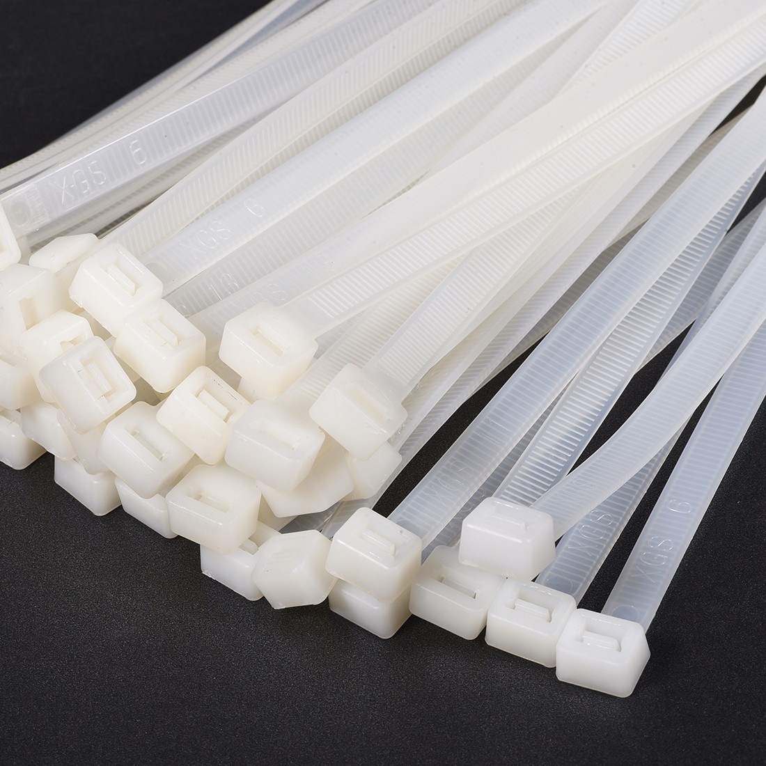 Nylon Cable Ties 20 Inch Self-Locking Zip Ties 0.2 Inch Width White 50pcs