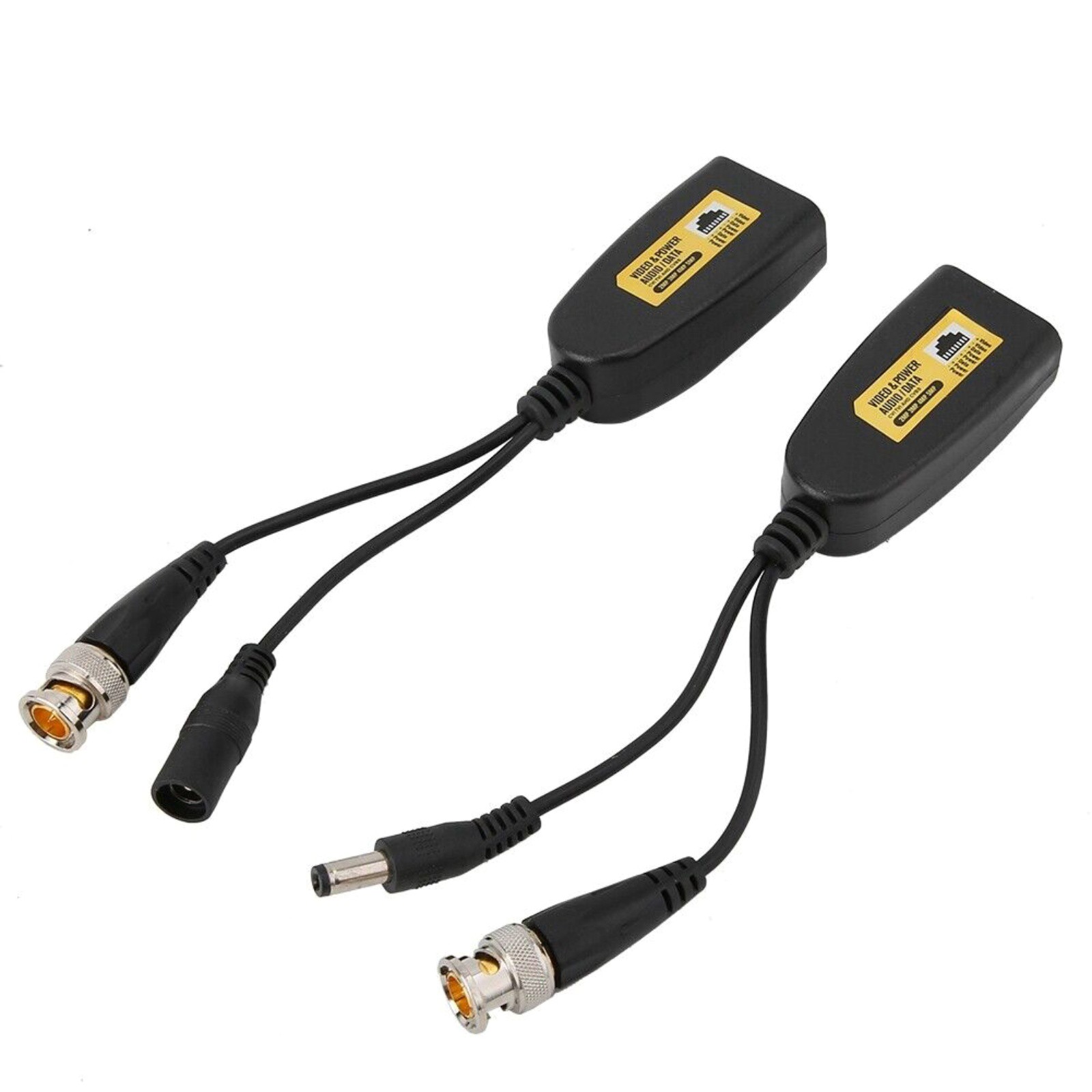 2PCS/Set Anti-Interference BNC To POE Adapter Balun Connector For Surveillance