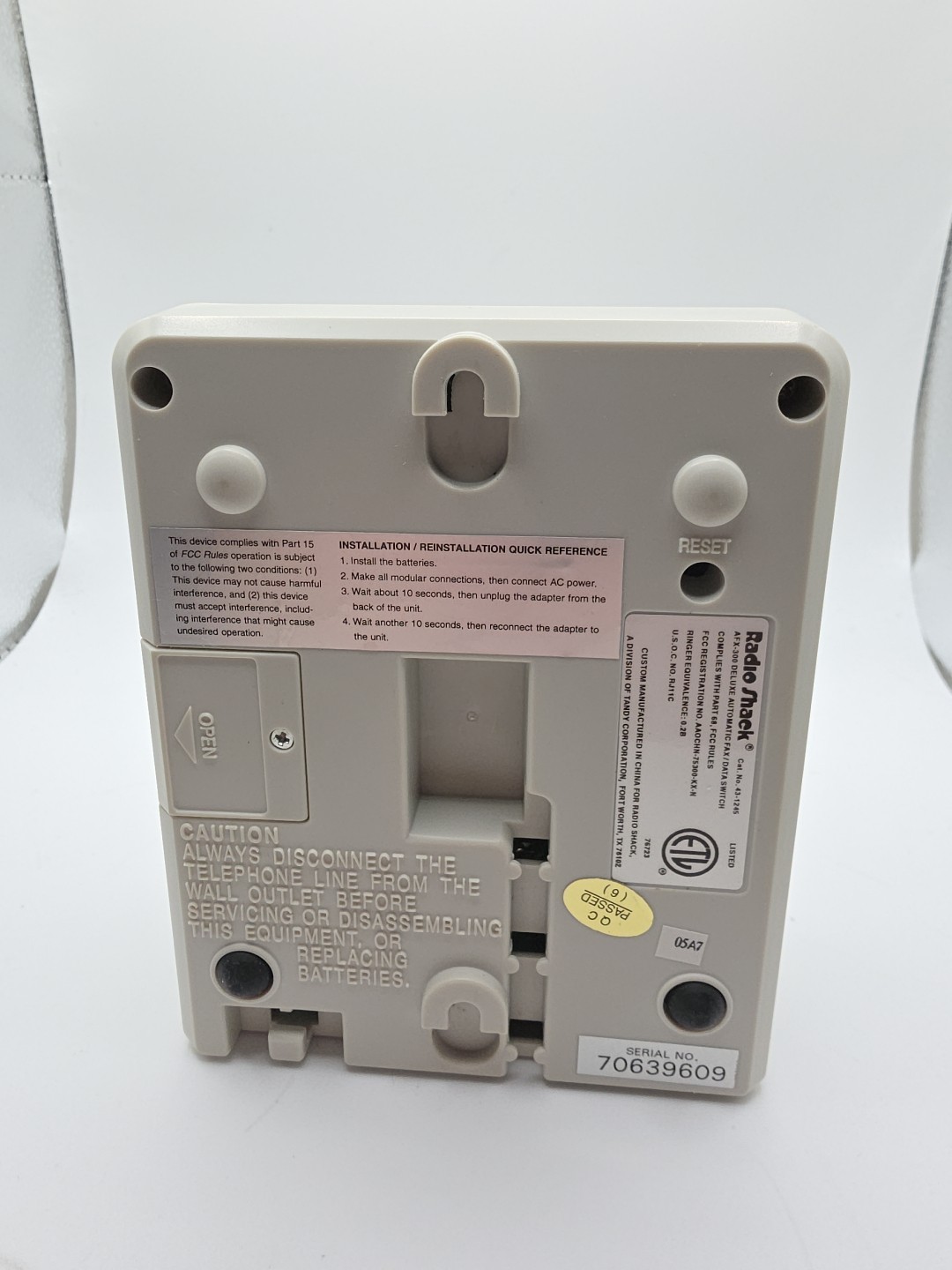 Radio Shack Automatic Fax/Data Switch AFX-300