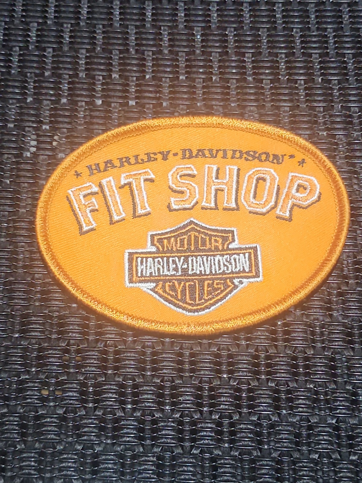Vintage Harley Davidson Dealer's Only Fit Shop Patch Emblem NOS 3"×2" Iron-On