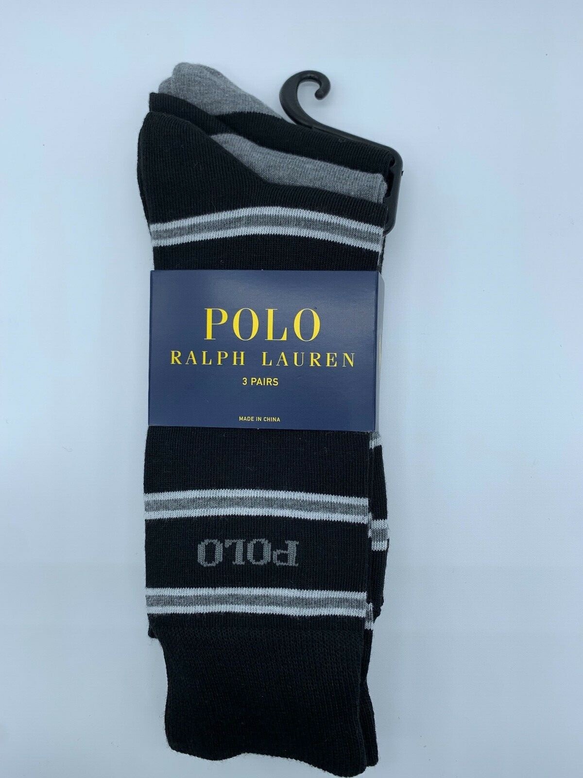 NEW 3 PAIRS MENS POLO RALPH LAUREN CASUAL DRESS SOCKS SIZE 10-13 SHOE SIZE 6-12