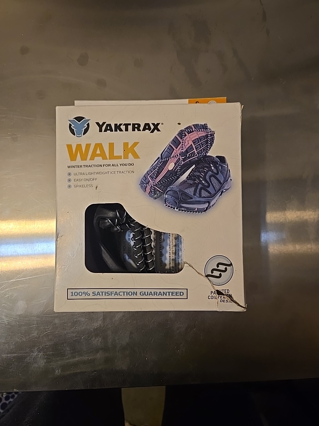 Yaktrax Walk Traction One Pair Black Sz S Snow Traction