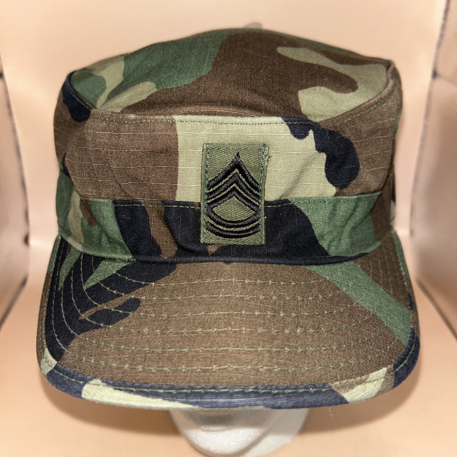 UNITED STATES ARMY ISSUE Hot Weather Cap Hat 7 5/8 Cam Camouflage Woodland