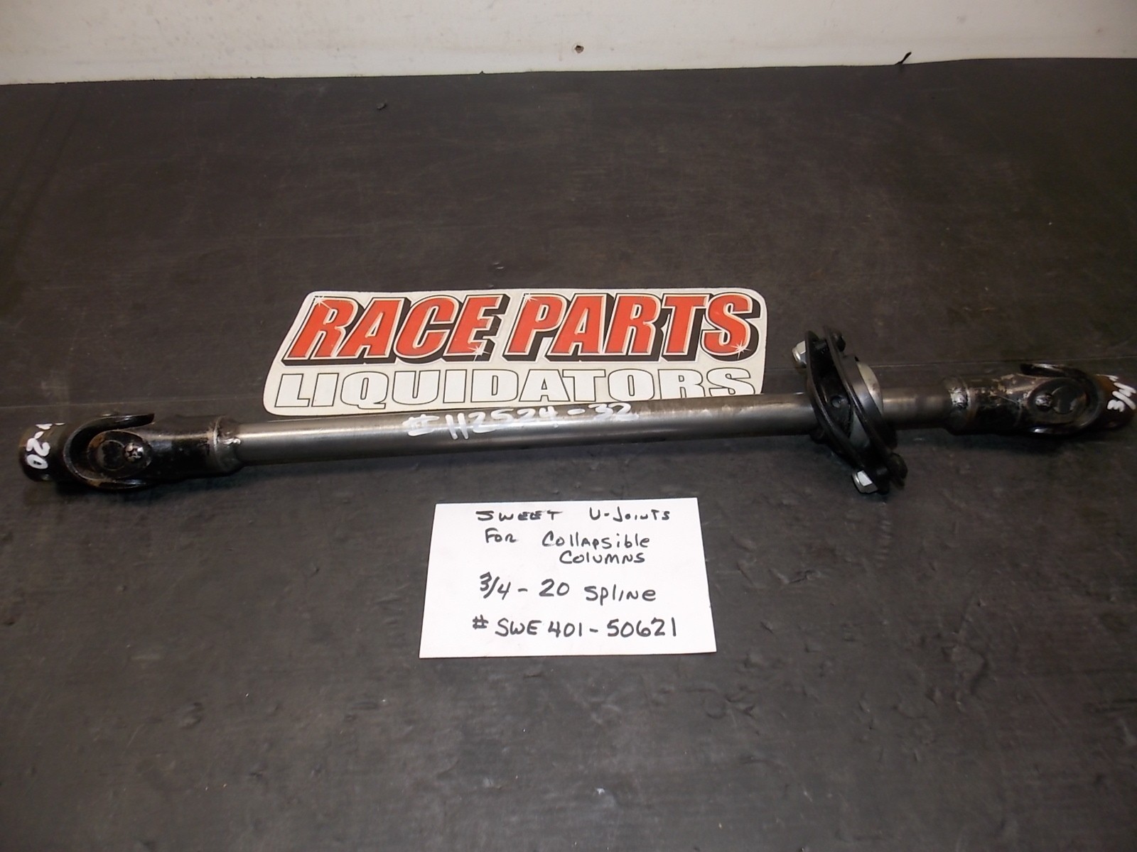 22 1/2" Steering shaft w/u-joints 3/4-20 - 3/4-20  sweet afco woodward 112524-32