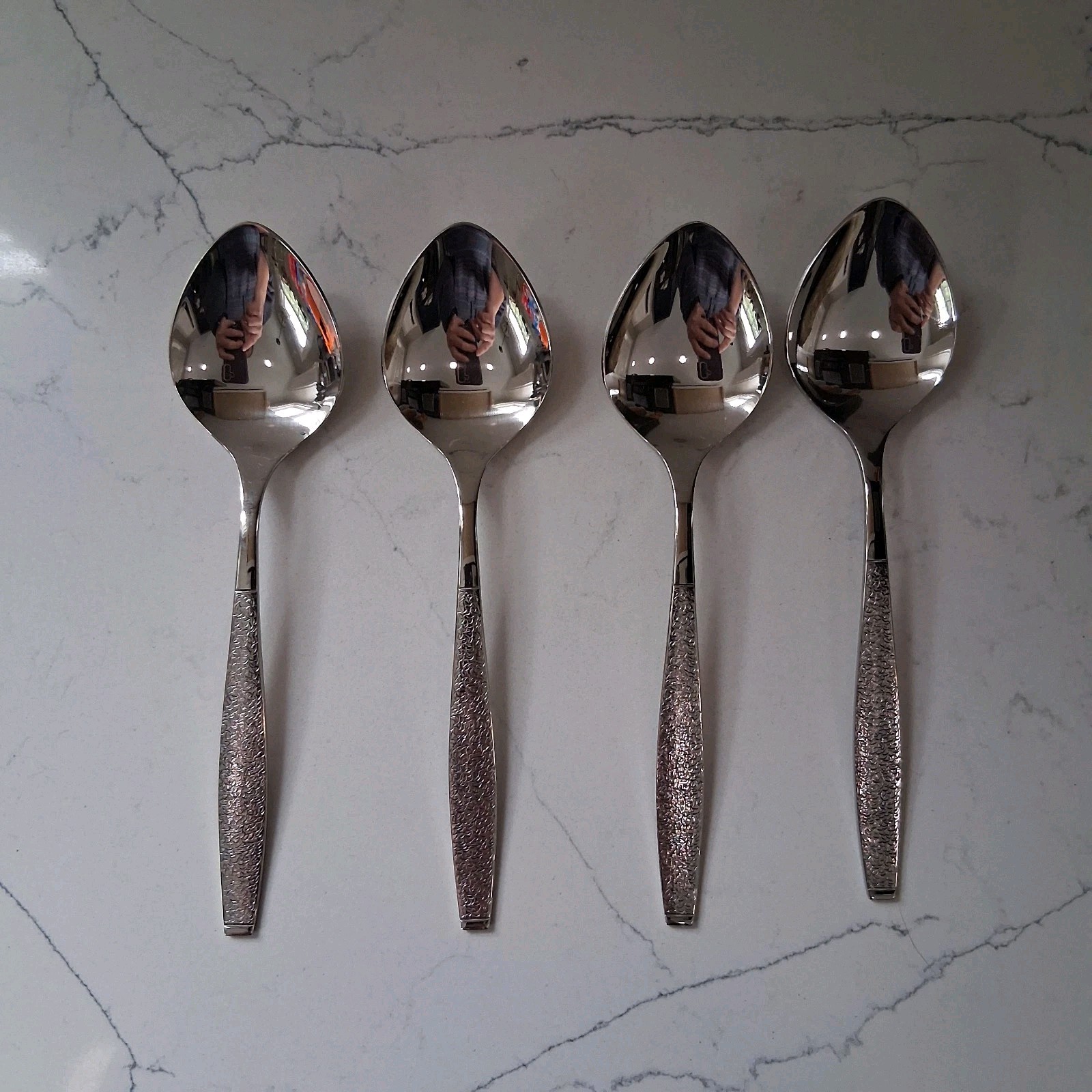 1881 Rogers Oneida, Ltd. Montina Indio Stainless Steel Spoons (4)