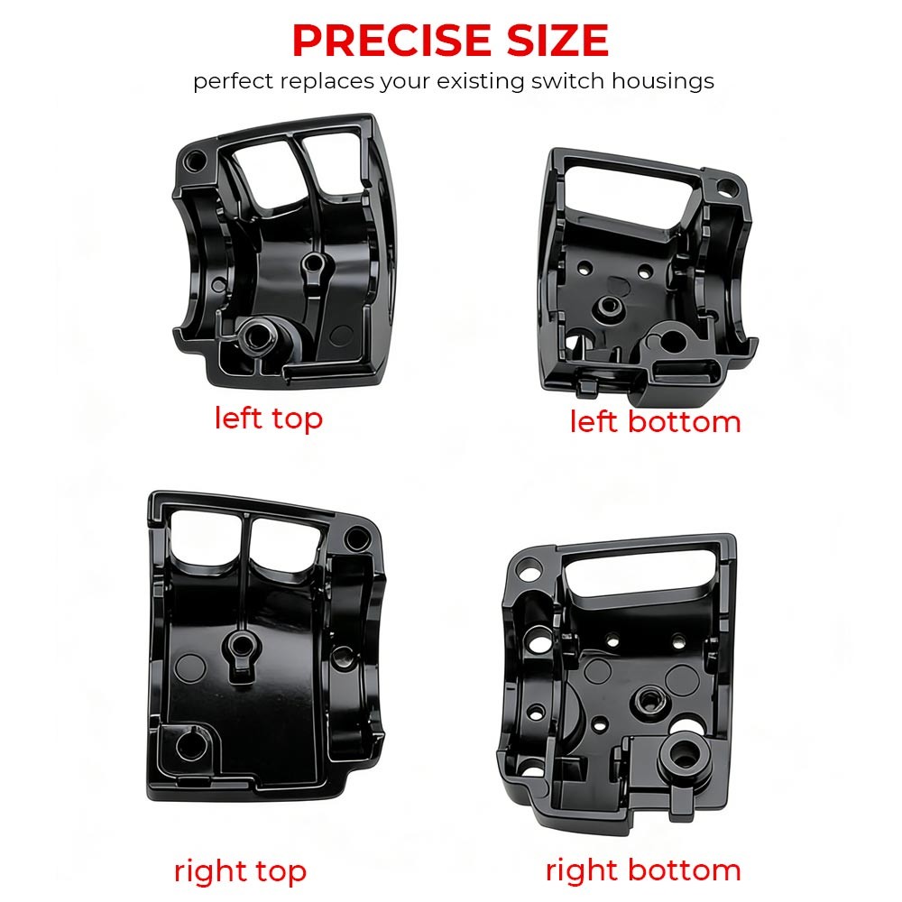Black Switch Housing Cover w/ Button Caps For Harley Sportster XL Dyna Row Rider