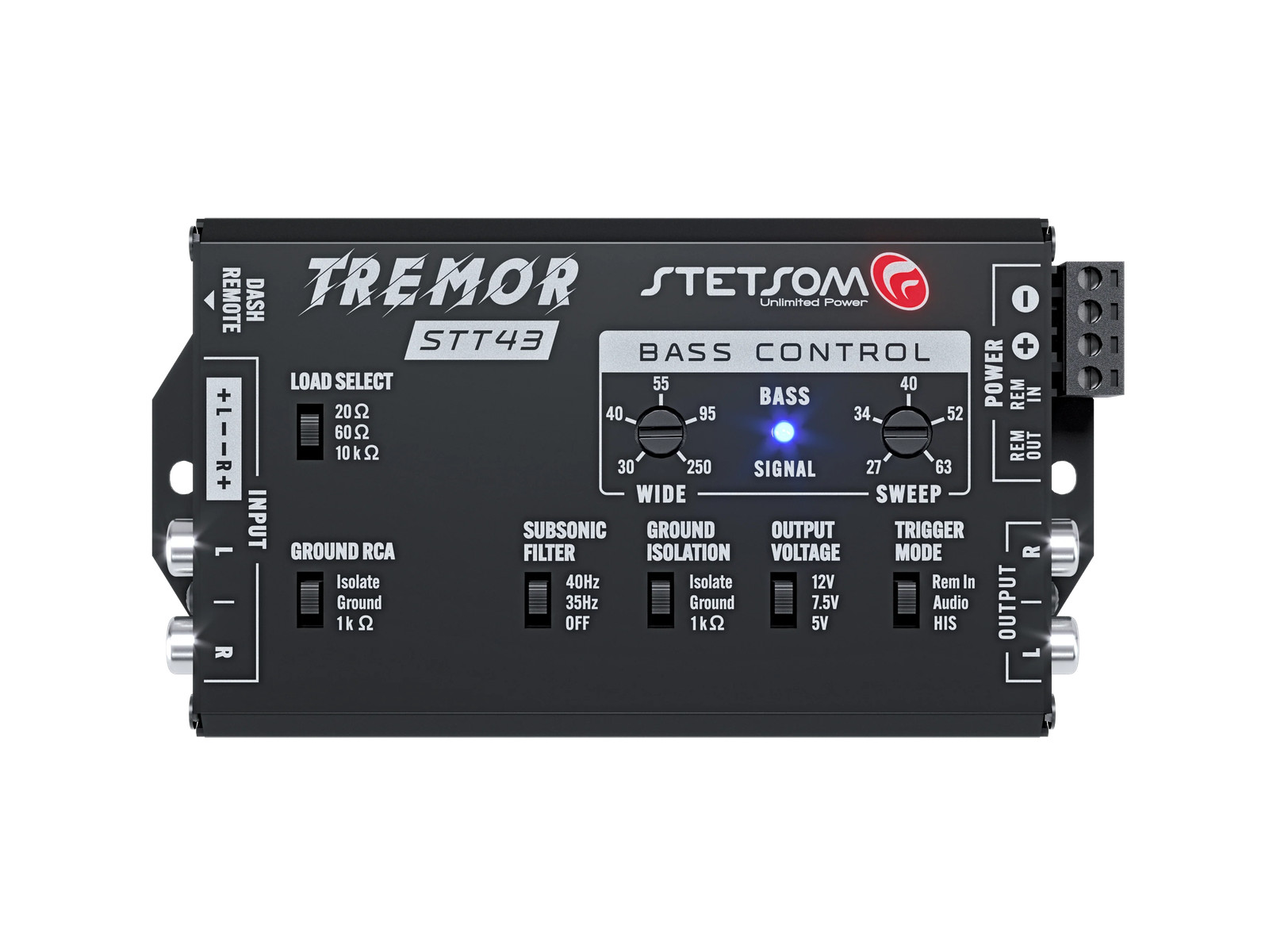 Stetsom STT43 Tremor PRO Car Bass Restoration Digital Processor with Bass Knob