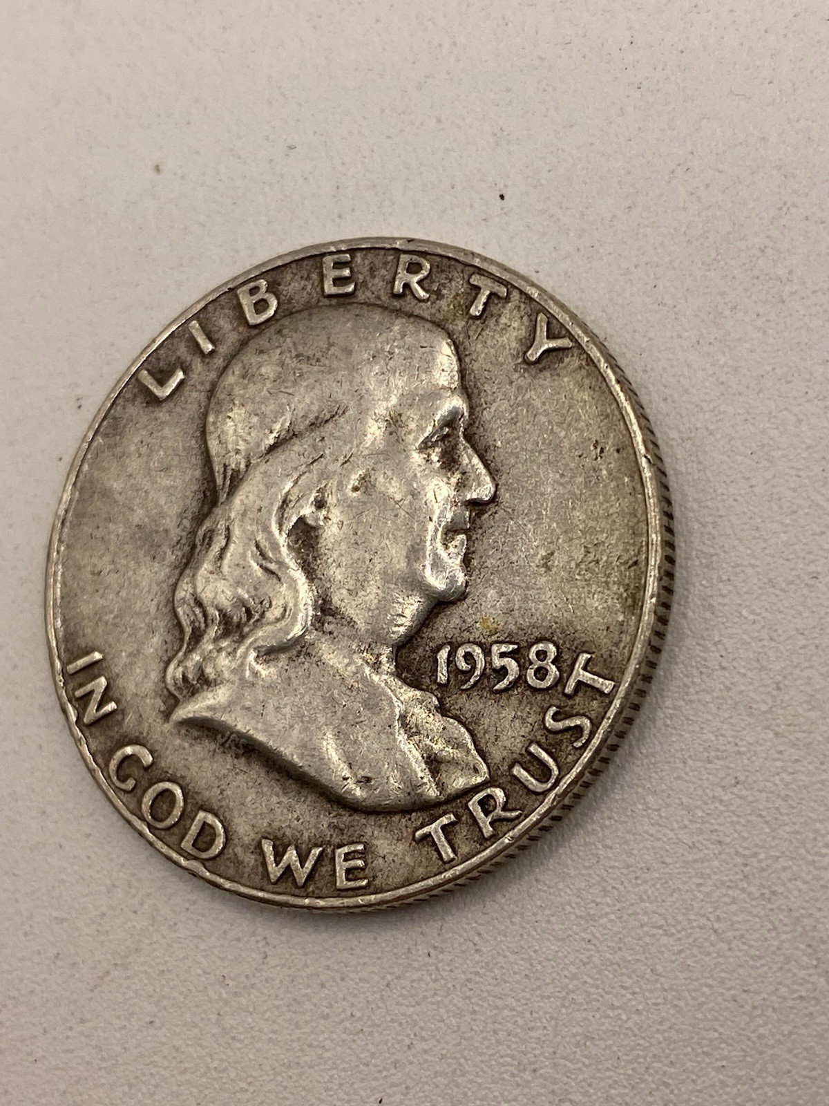 1958 D Franklin Half Dollar 90% Silver