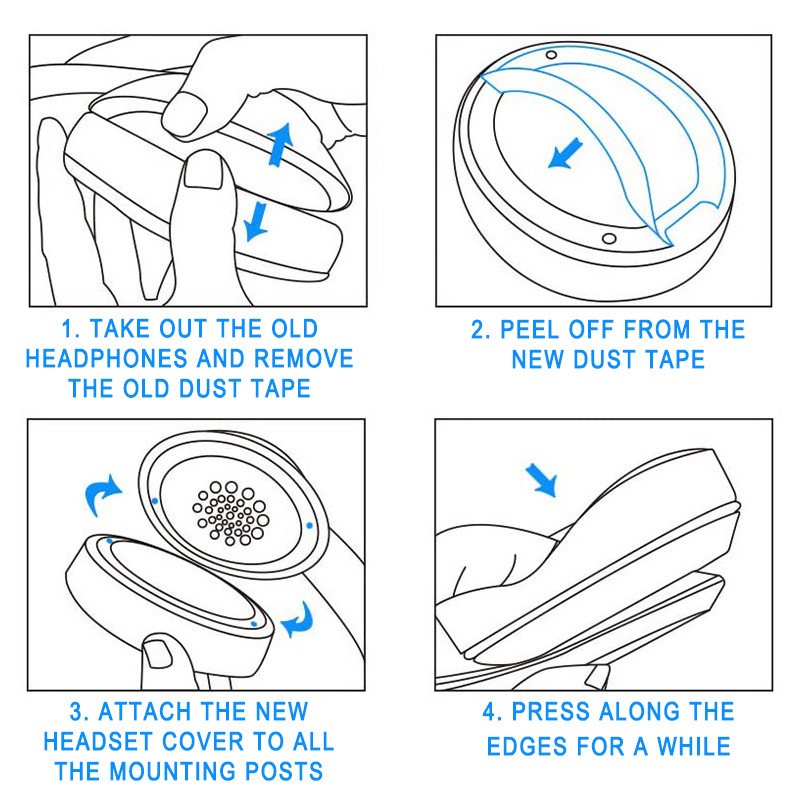 For WH-CH700 CH700 Replacement Protein Leather Memory Foam Ear Pads Cushions