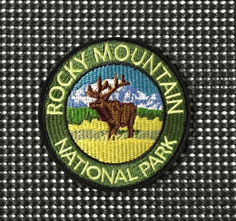 ROCKY MOUNTAIN NATIONAL PARK Colorado Souvenir Logo Embroidered Iron-On Patch CO
