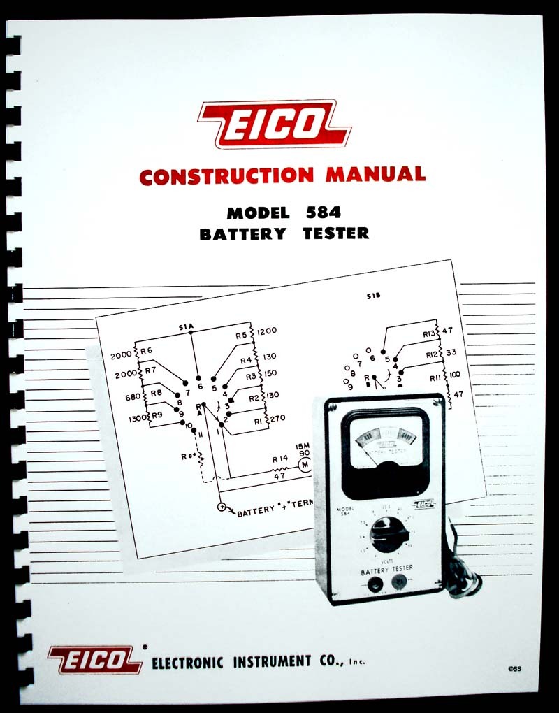 EICO Model 584 Battery Tester Construction Manual