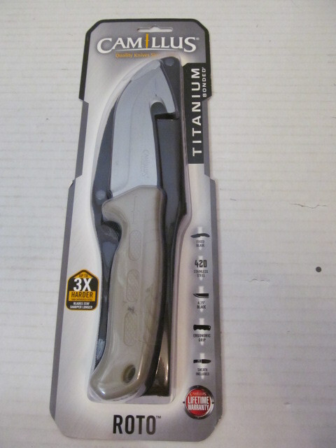Camillus Roto Titanium Bonded 9.5" Fixed Blade Knife, 19156