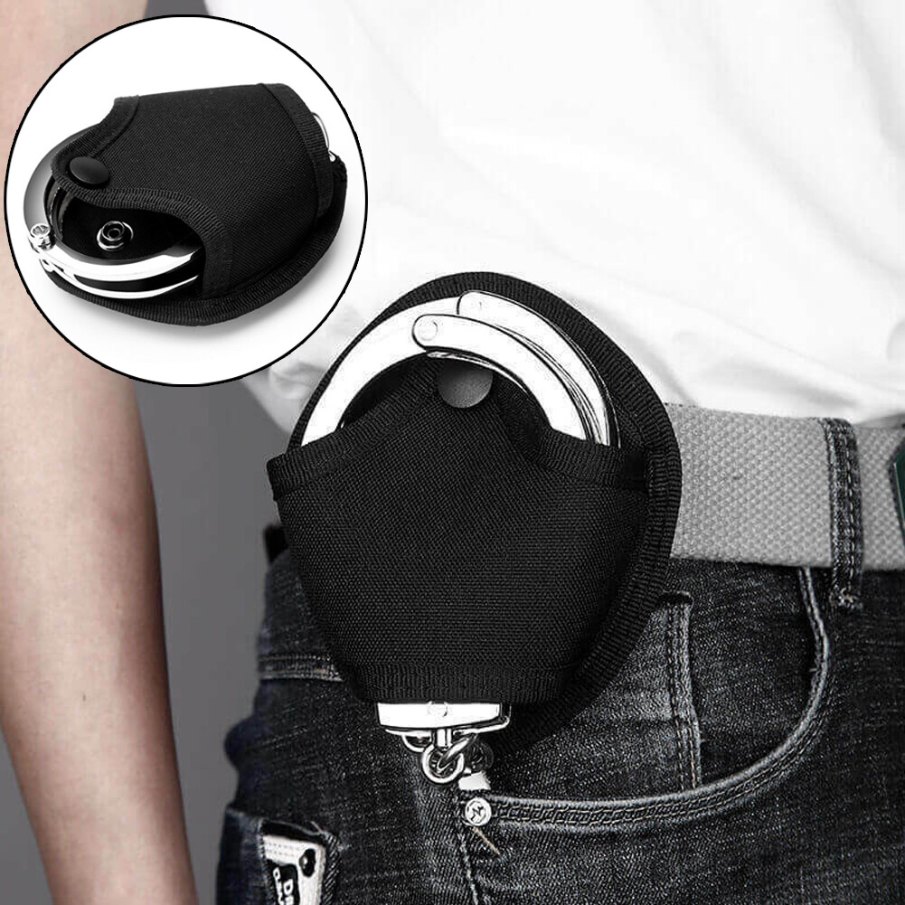 2pcs Handcuff Case Nylon Open Top Handcuff Holder Pouch Fits Chain/Hinged Cuff