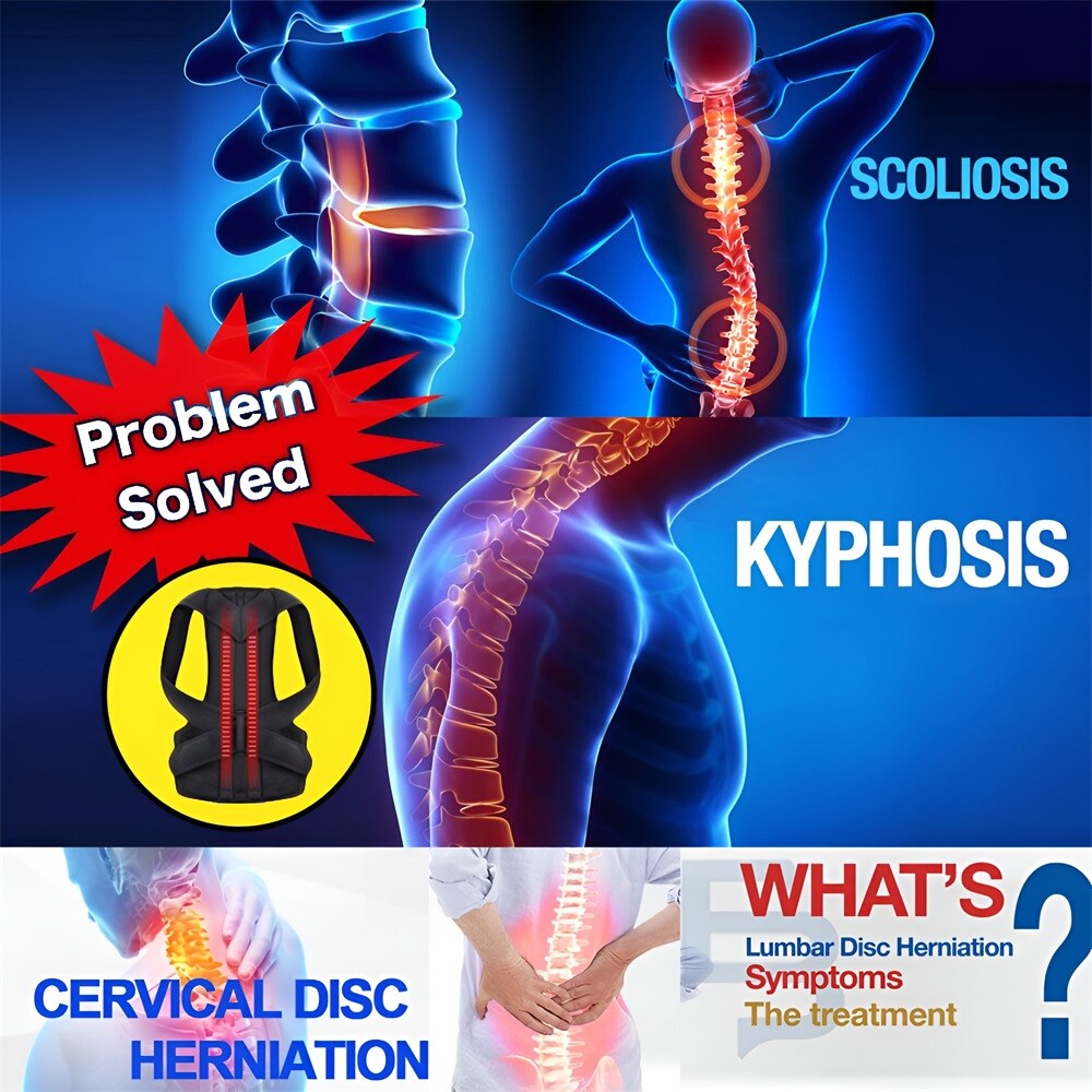 Adjustable and Fully Back Support Improve Back Posture and Lumbar Support