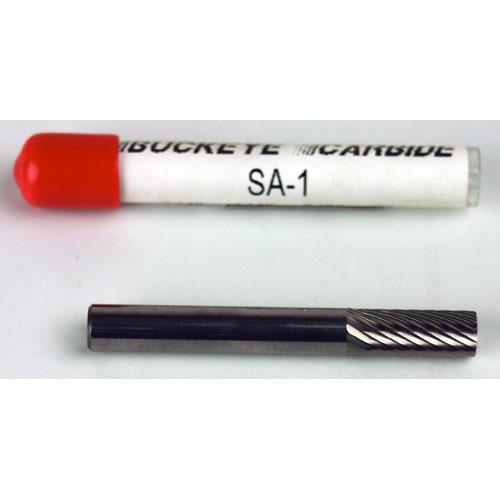 Carbide Burr (SA-1) Cylindrical - Single Cut - 1/4 x 1/4 x 5/8 x 2