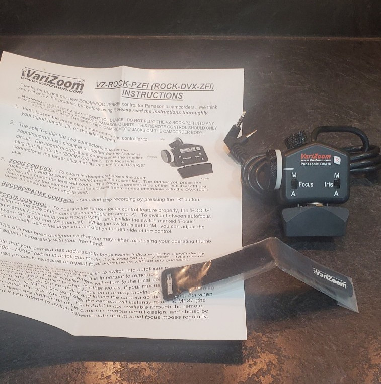 Panasonic VariZoom DV/HD VZROCKPZFI  Control Lens Zoom Focus Iris-UNTESTED