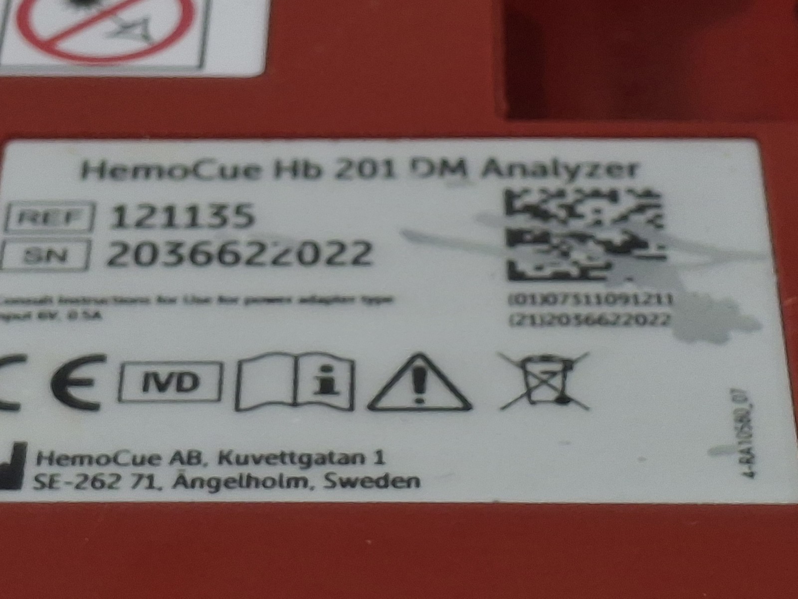 HemoCue Hb 201 DM Hemoglobin System Analyzer