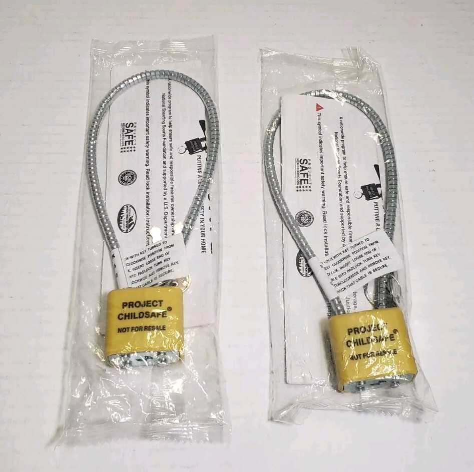 Lot Of 2 Project ChildSafe Gun Locks. BRAND NEW SEALED