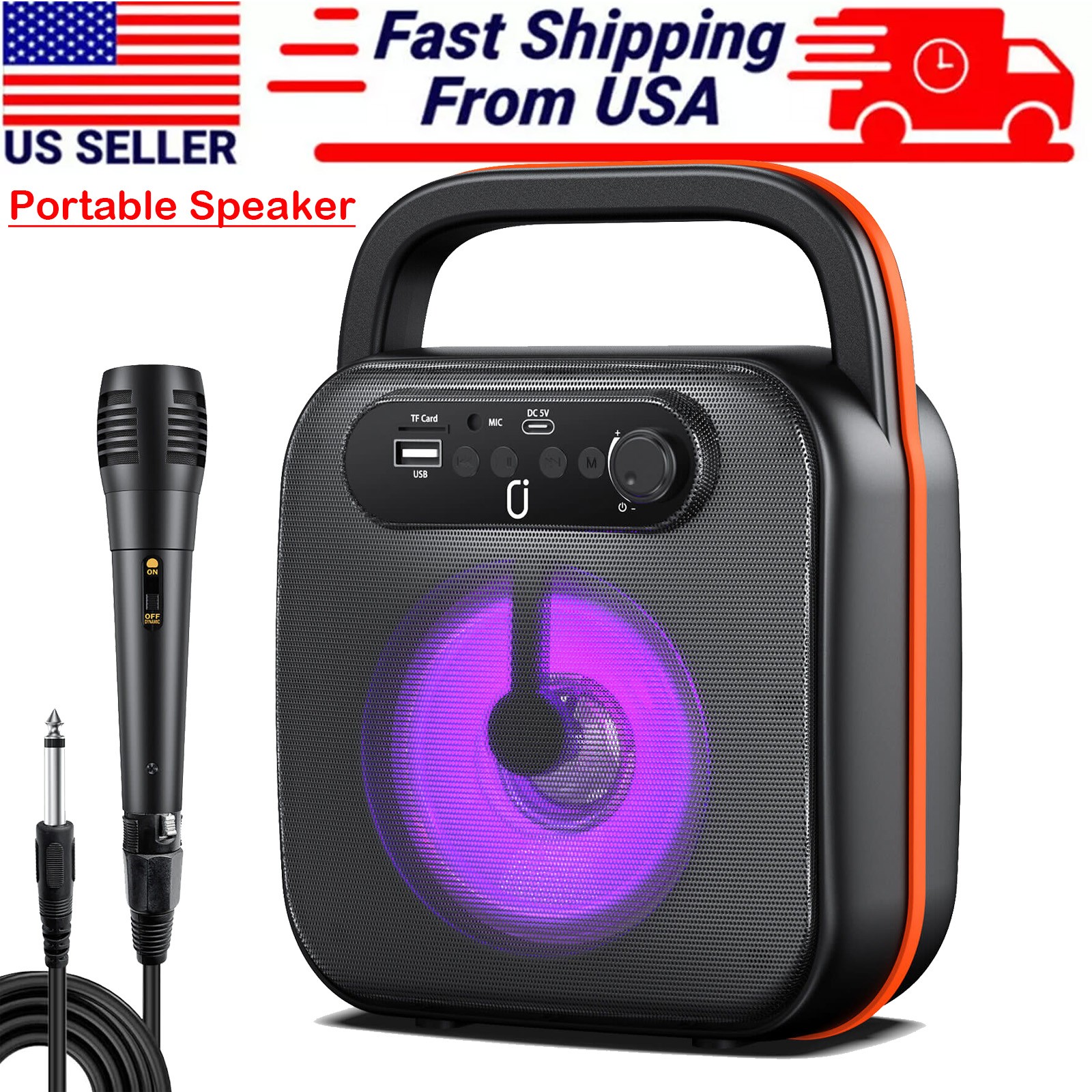 FanFun Mini Karaoke Machine Bluetooth Speaker Home Singing Machine For Birthday
