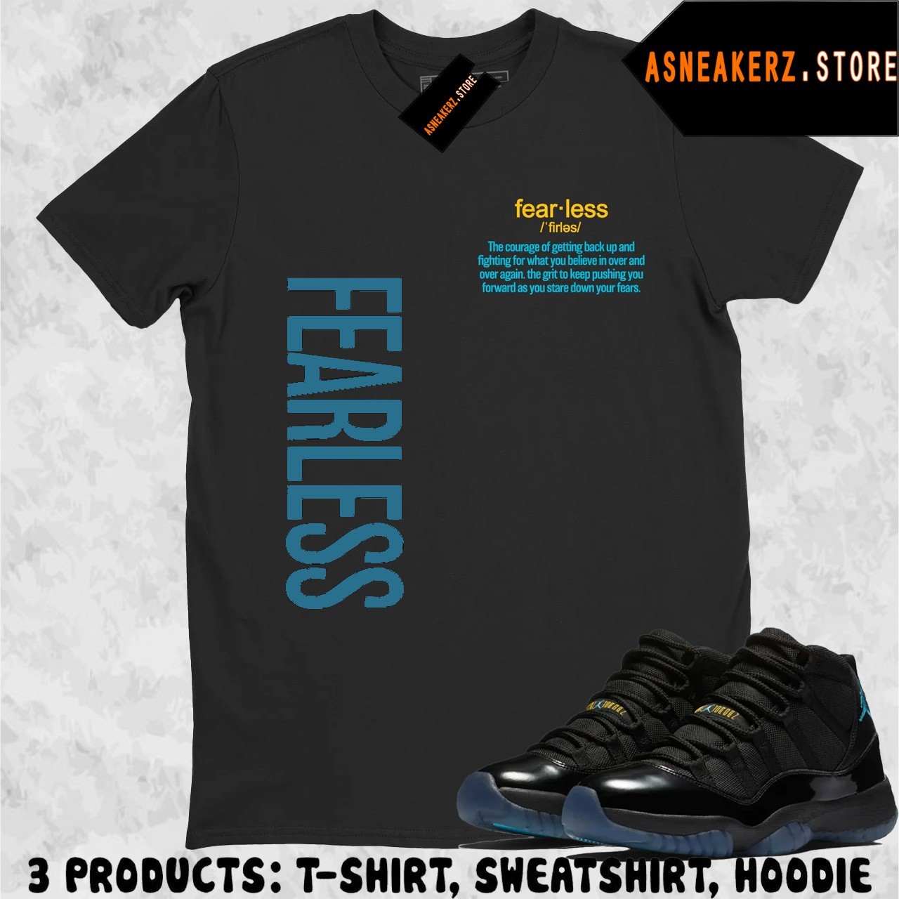 Shirt To Match AJ 11 Gamma Blue 2025 Sneaker Matching Tee Fearless T-Shirt