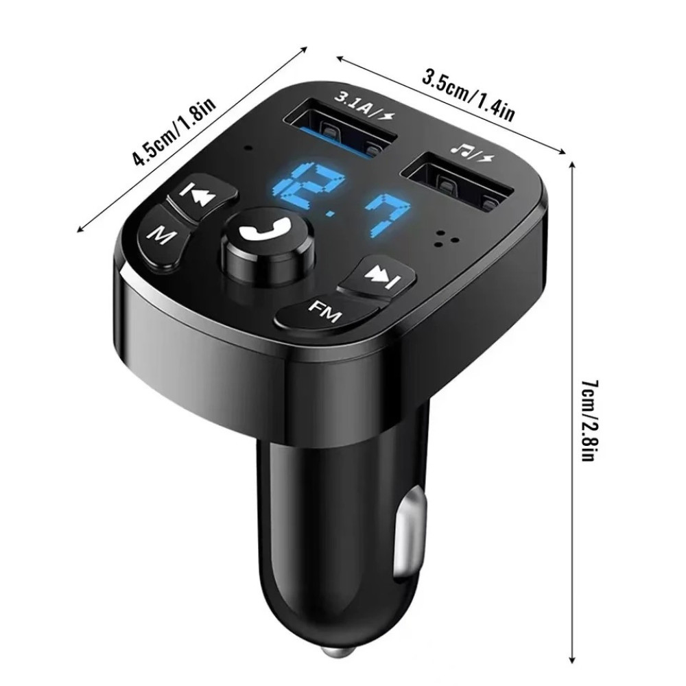 Wireless Car Bluetooth FM Transmitter MP3 Audio USB Charger Adapter Handsfree