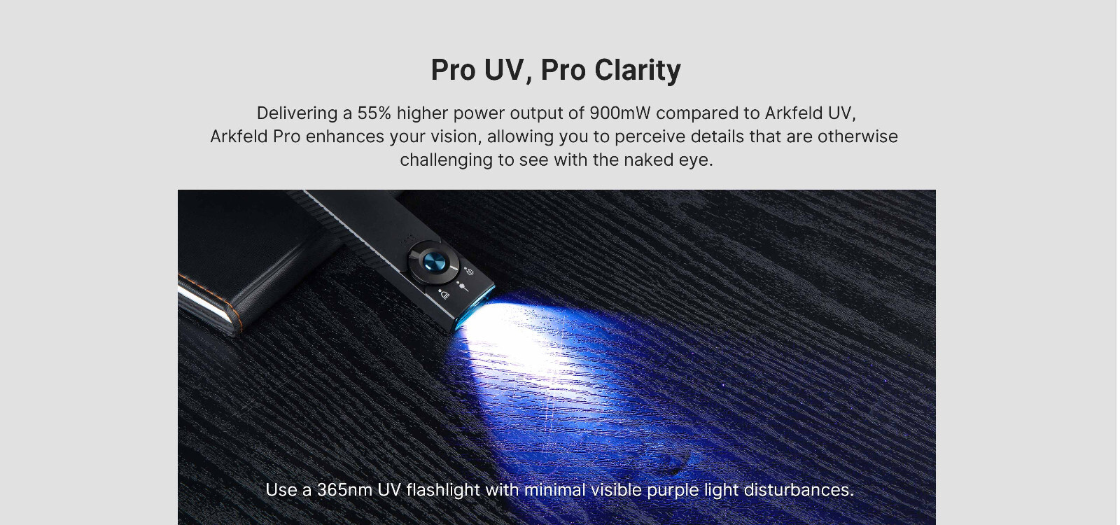 Olight Arkfeld Pro Black CW Flat EDC Flashlight & Baton 4 Premium Black