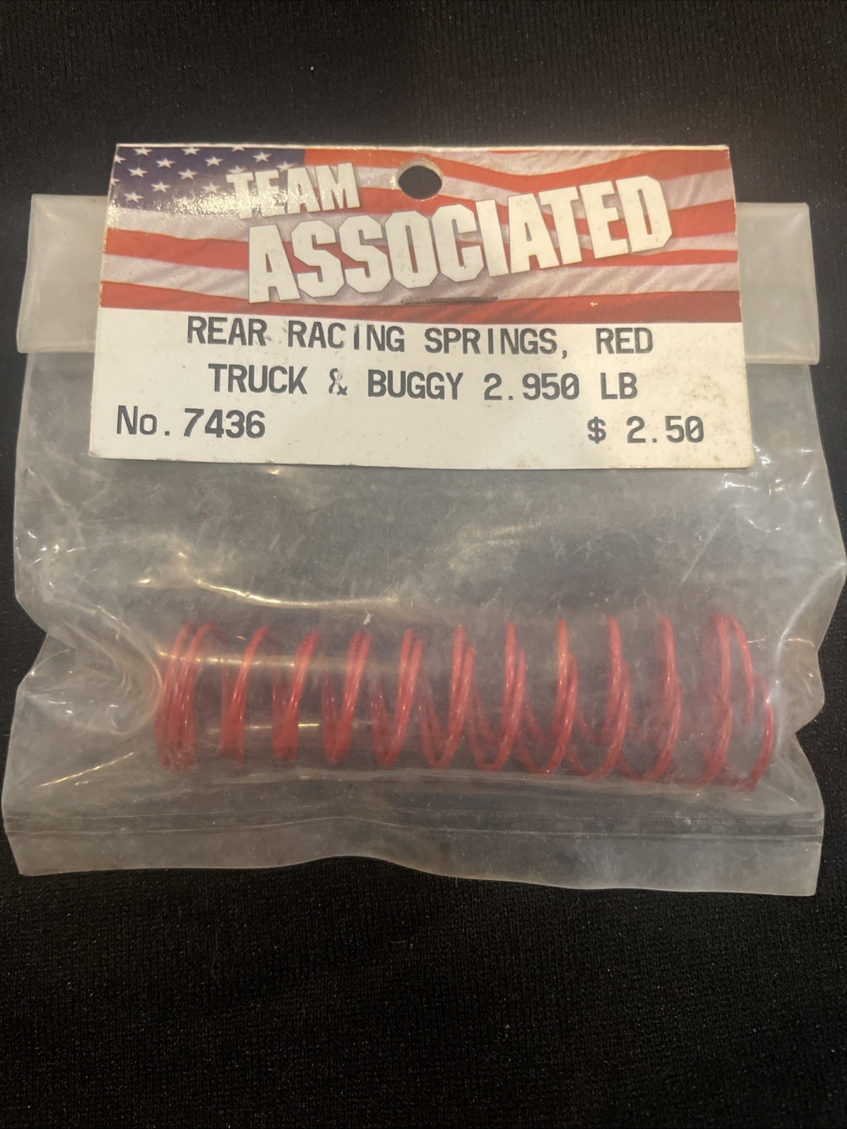 Team Associated 7436 Rear Racing Springs, (R1) Red Truck  & Buggy 2.950 LB RC10