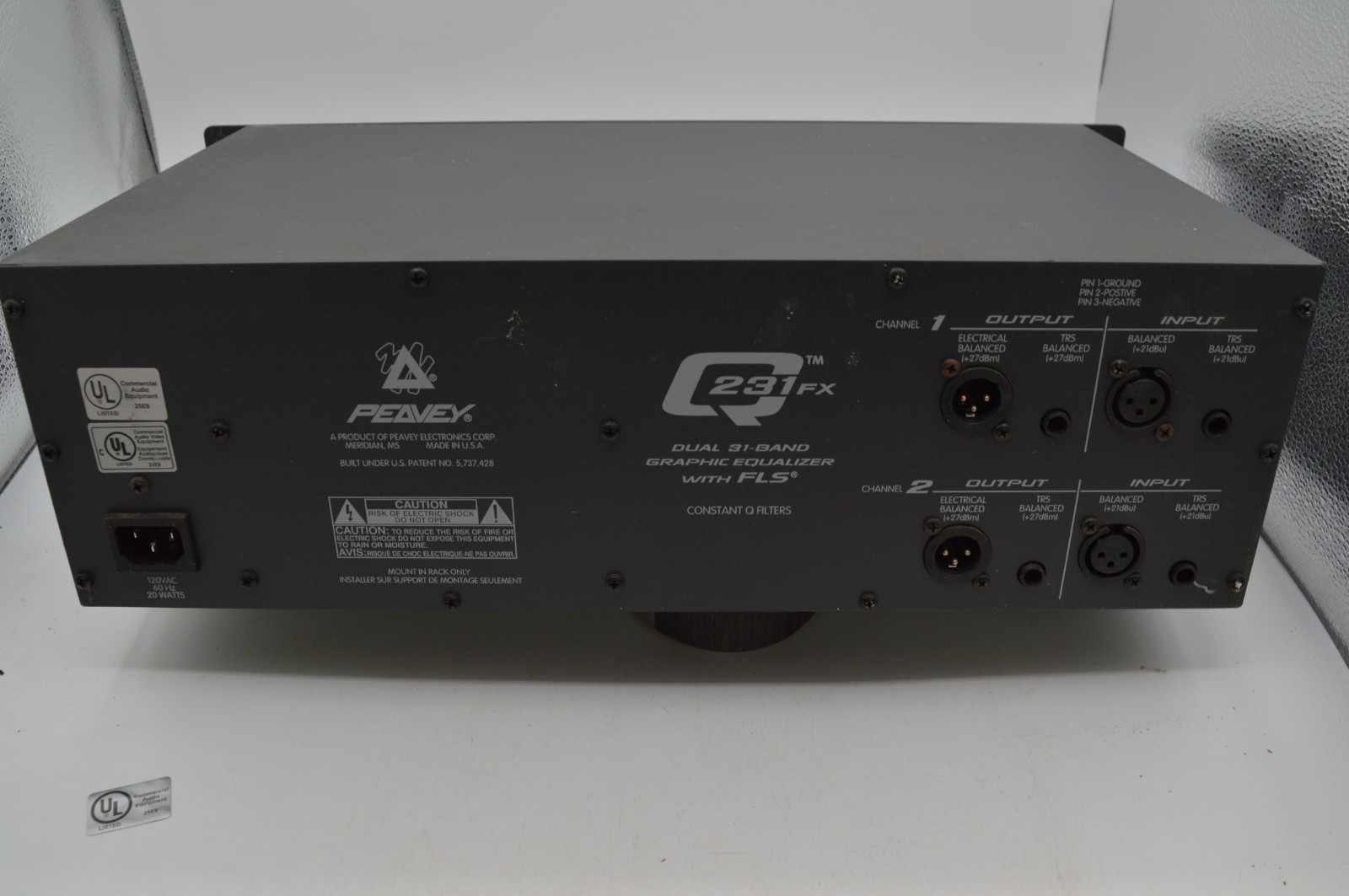 Peavey Q231FX Dual 31-Band Graphic Equalizer 7837