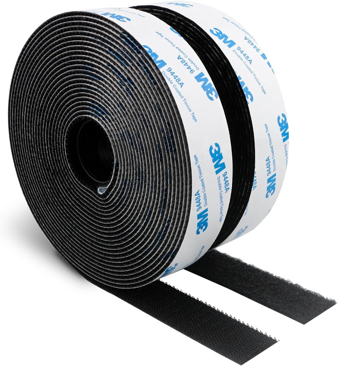 3M Hook and Loop Self Adhesive Tape 1" X 20Ft (240 Inch) 9448A Sticky Back Inter