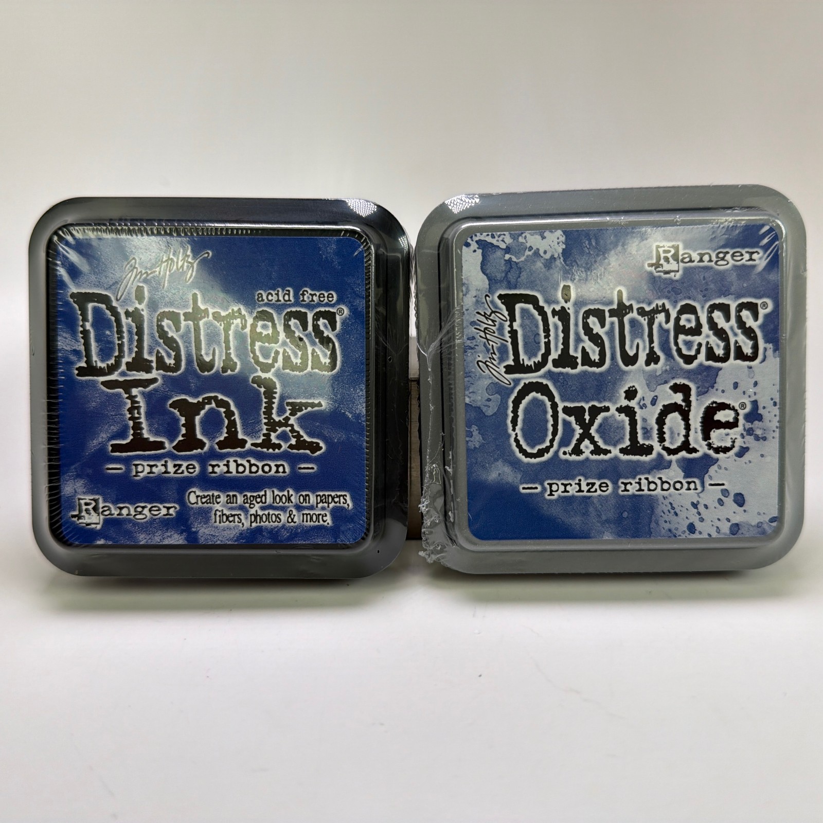 Lot of 2 Ranger Tim Holtz Distress Ink & Oxide Pad - Prize Ribbon Blue NEW