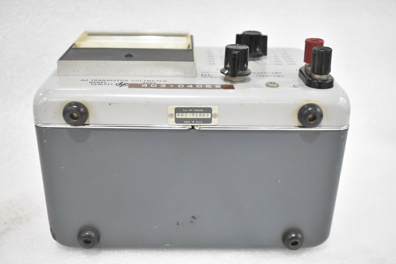 HEWLETT PACKARD 403-04069 TRANSISTOR VOLTMETER MODEL 403 VINTAGE