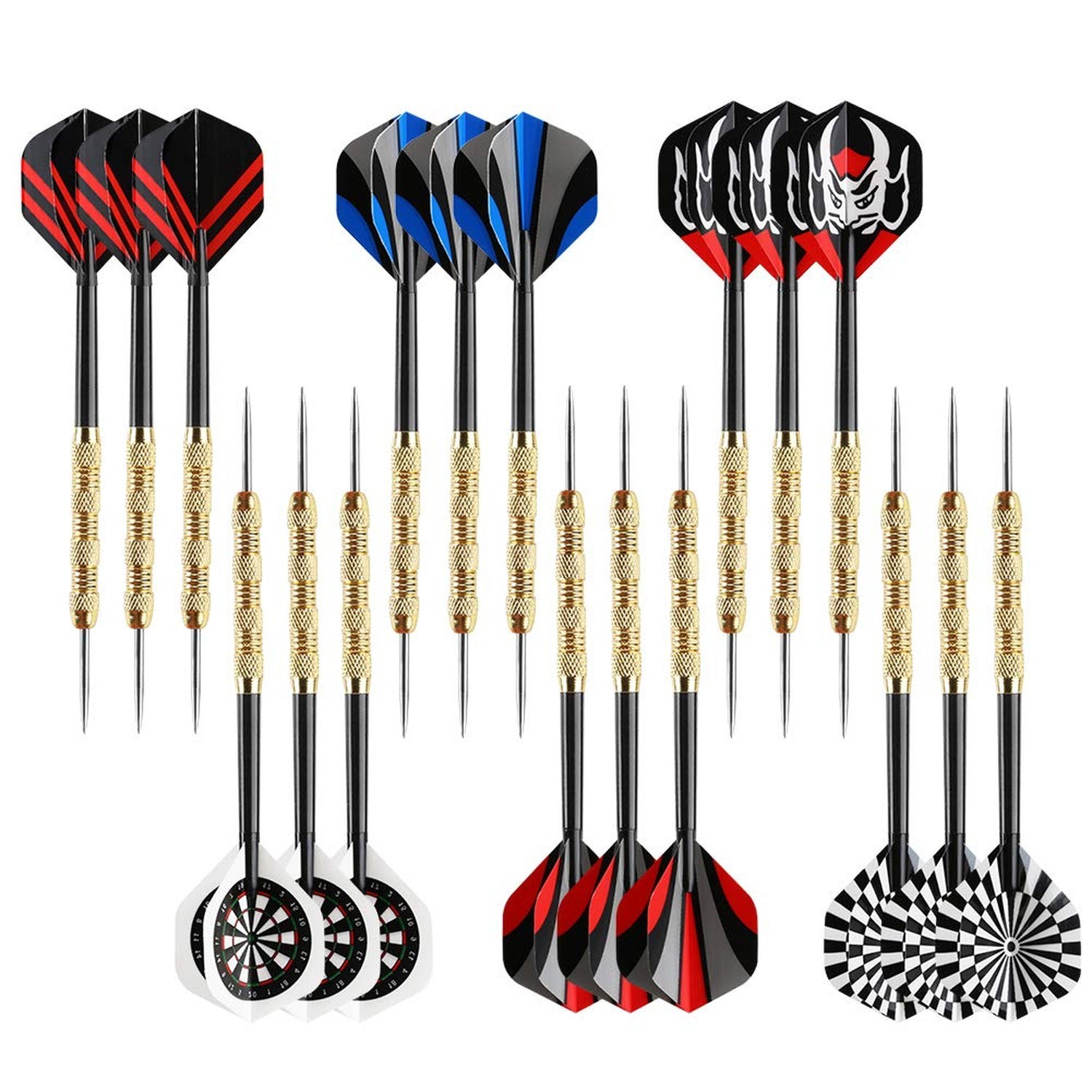 Accmor Metal Tip Darts, Steel Tip Darts, 14 Grams Professional Metal Darts, D...