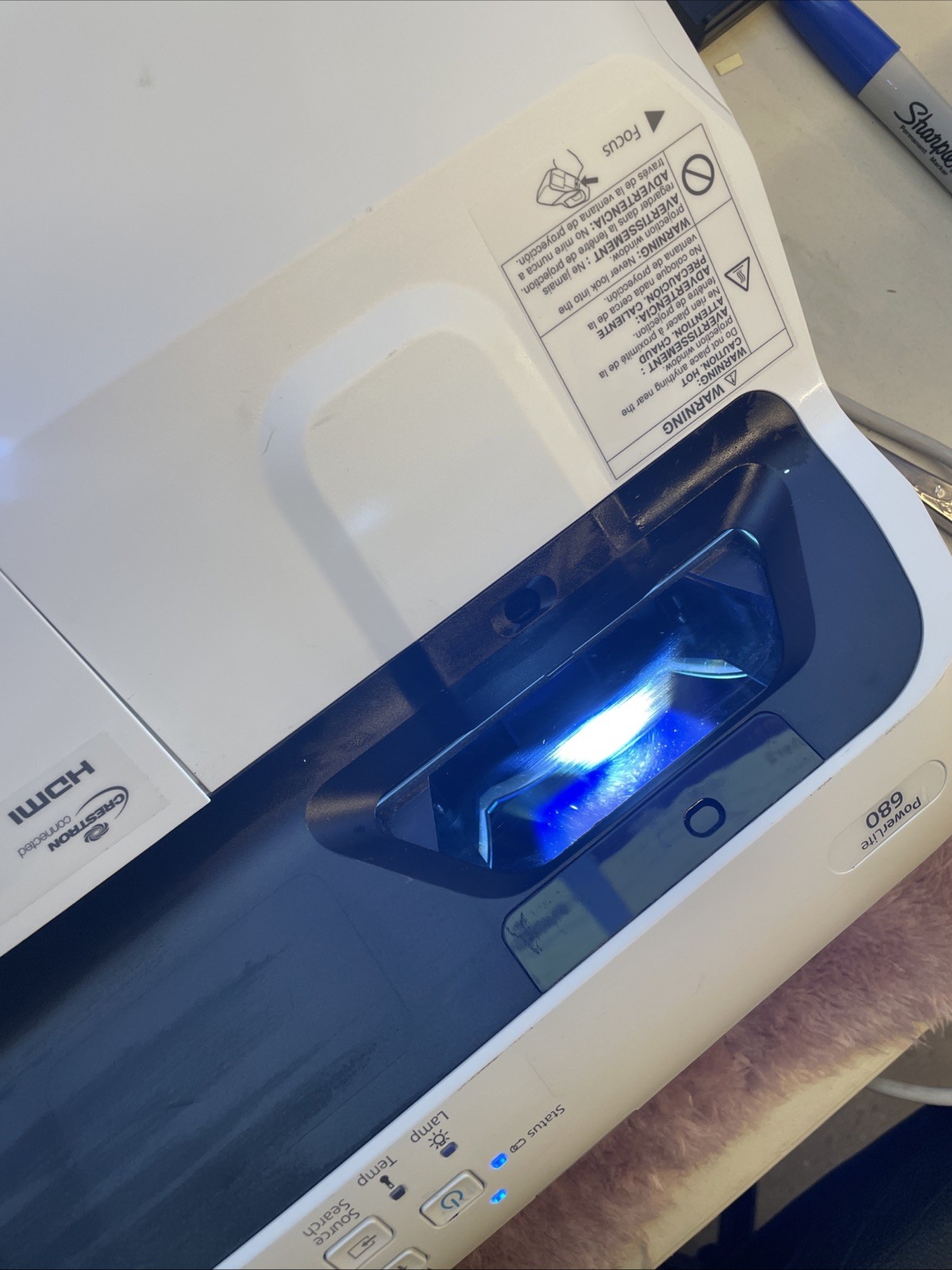Epson Powerlite 680 Projector Model: H746A