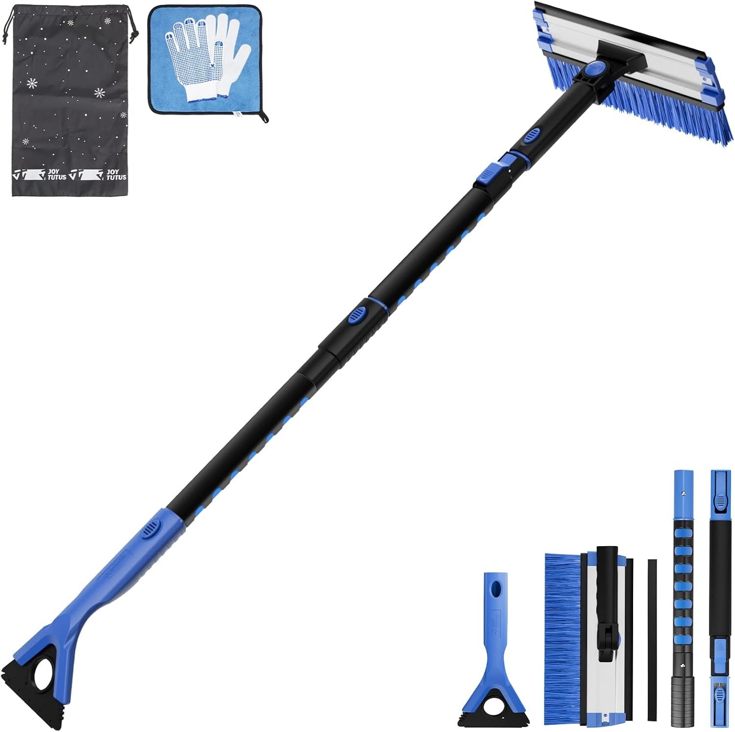 Multi-Functional 47.7″ Snow Brush & Ice Scraper – Perfect for Winter Safety
