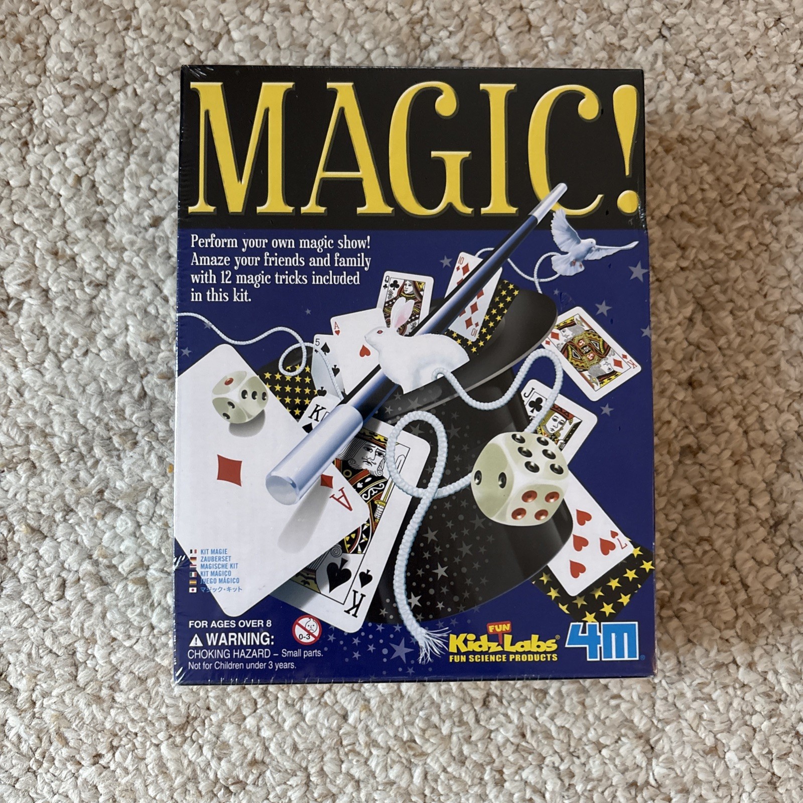 Magic Kit Includes 12 Magic Tricks For Ages 8+ New Unopened!! By KidzLab