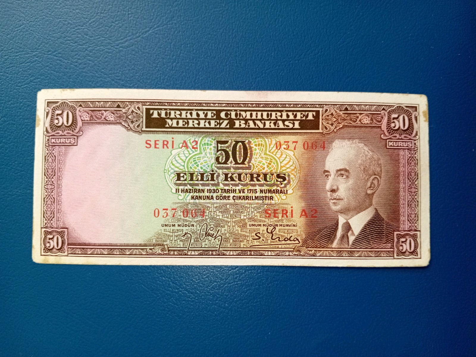 Turkey 50 Kurus Banknote Money Note 1944