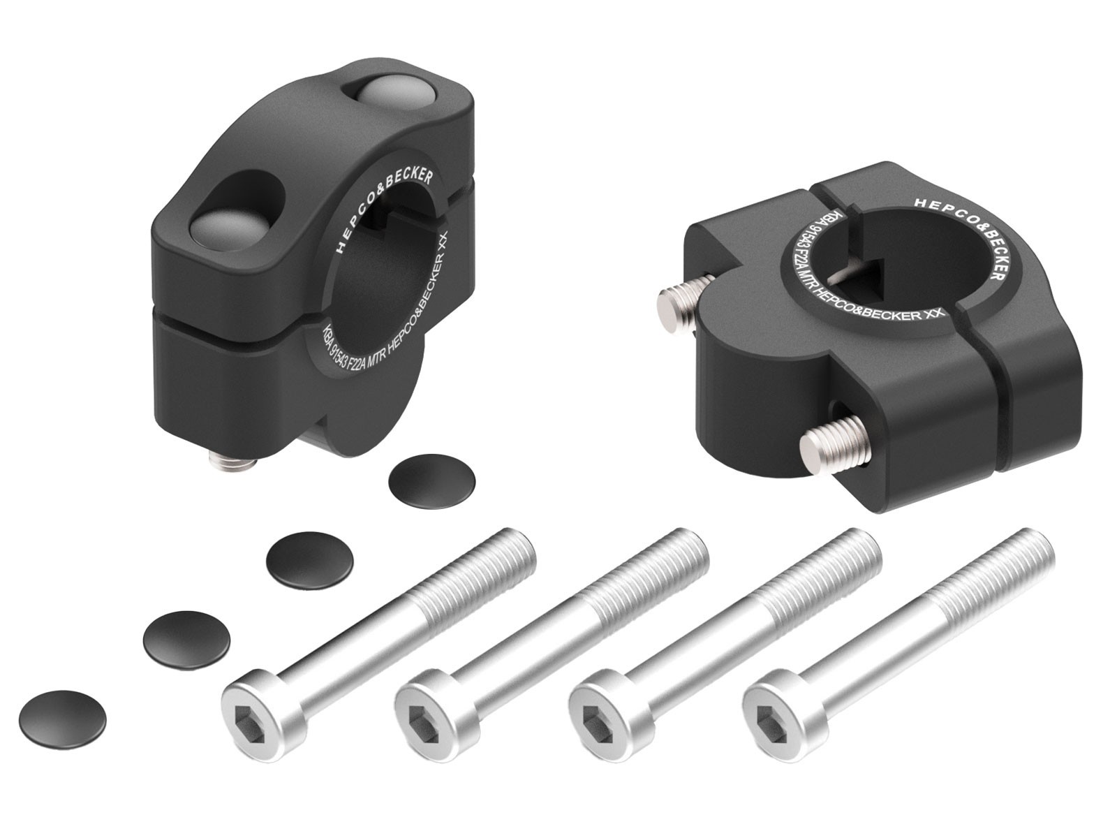 Moto Guzzi Stelvio 2024 -Handlebar Risers 20mm Black BY HEPCO & BECKER