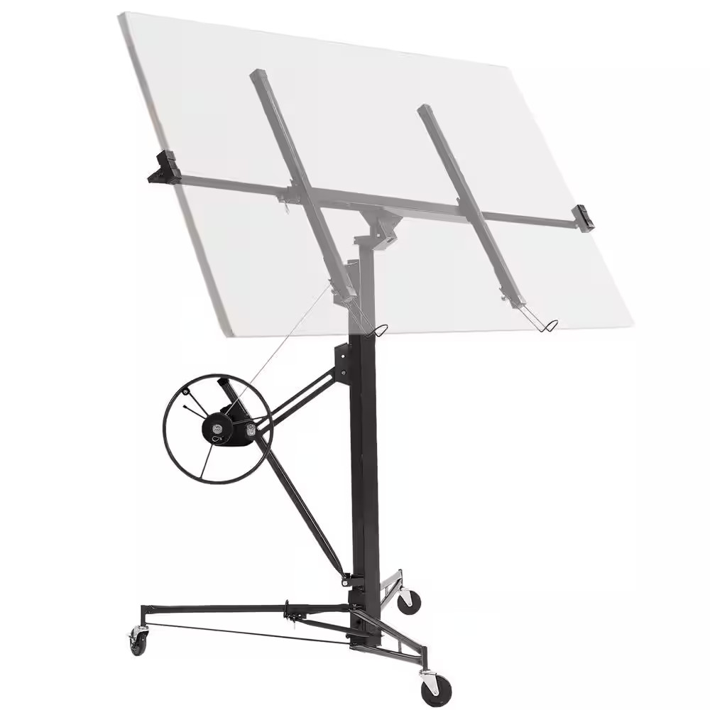 16 Ft. Drywall Panel Hoist Jack Lifter Drywall Lift Panel Lift in Black