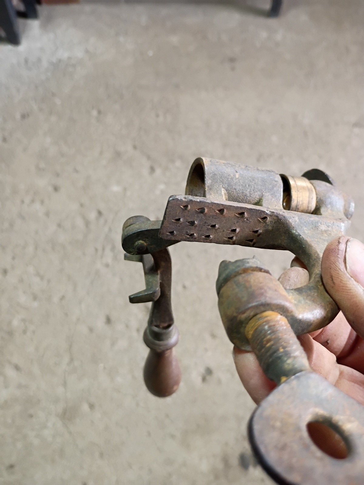 Vintage No. 1 BGI Co. 12 Gauge Hand Crank Crimping Tool Clamp On Reloading