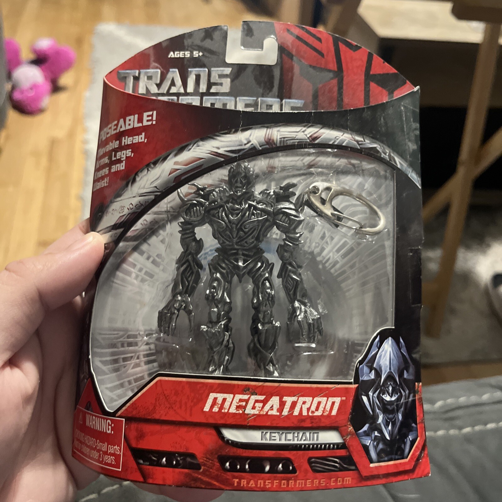 Transformers Megatron Poseable Keychain 2007 Hasbro Basic Fun
