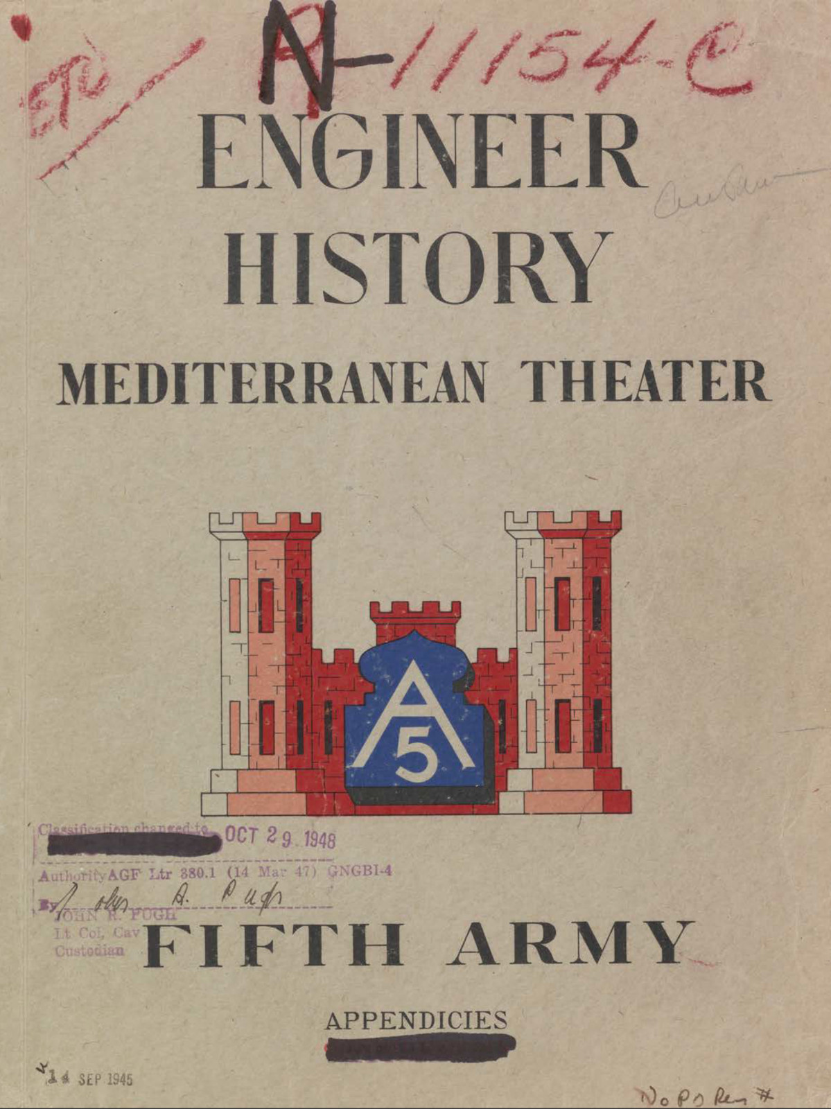 256 Page Engineer History Mediterranean Theater Fifth 5th Army on Data CD