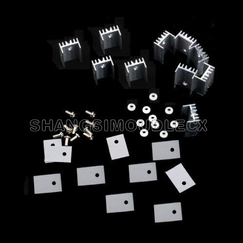 10pcs TO-220 Silver Heatsink Heat 20x15x11mm for Voltage Regulator