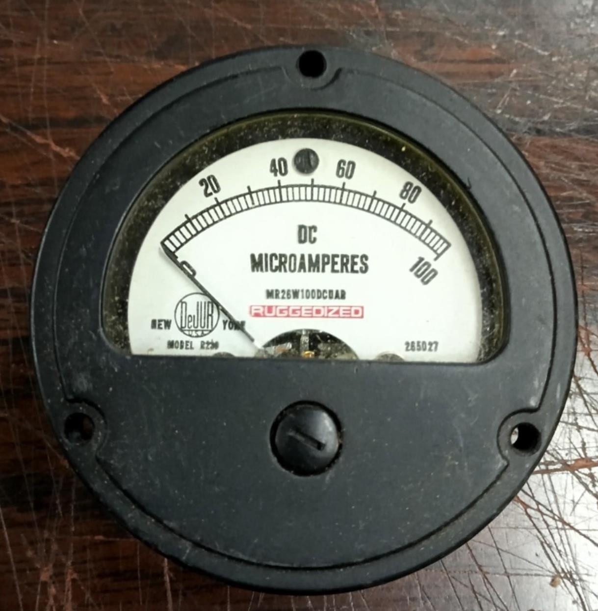 Vintage Marion 0-100 DC Microamperes Panel Meter Model 2200 Ruggedized