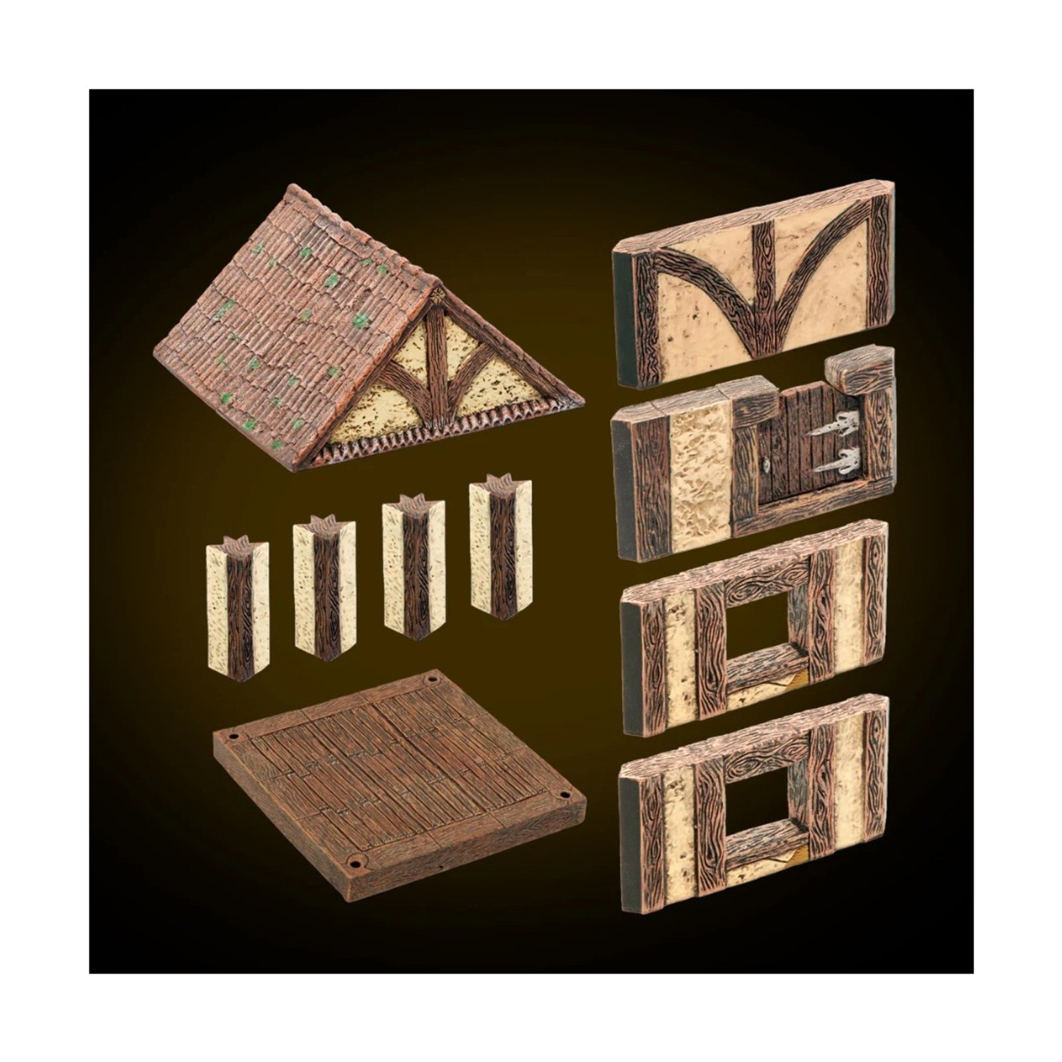 Dwarven Forge Fantasy Terrain 28mm Cottage Set - Tudor NM