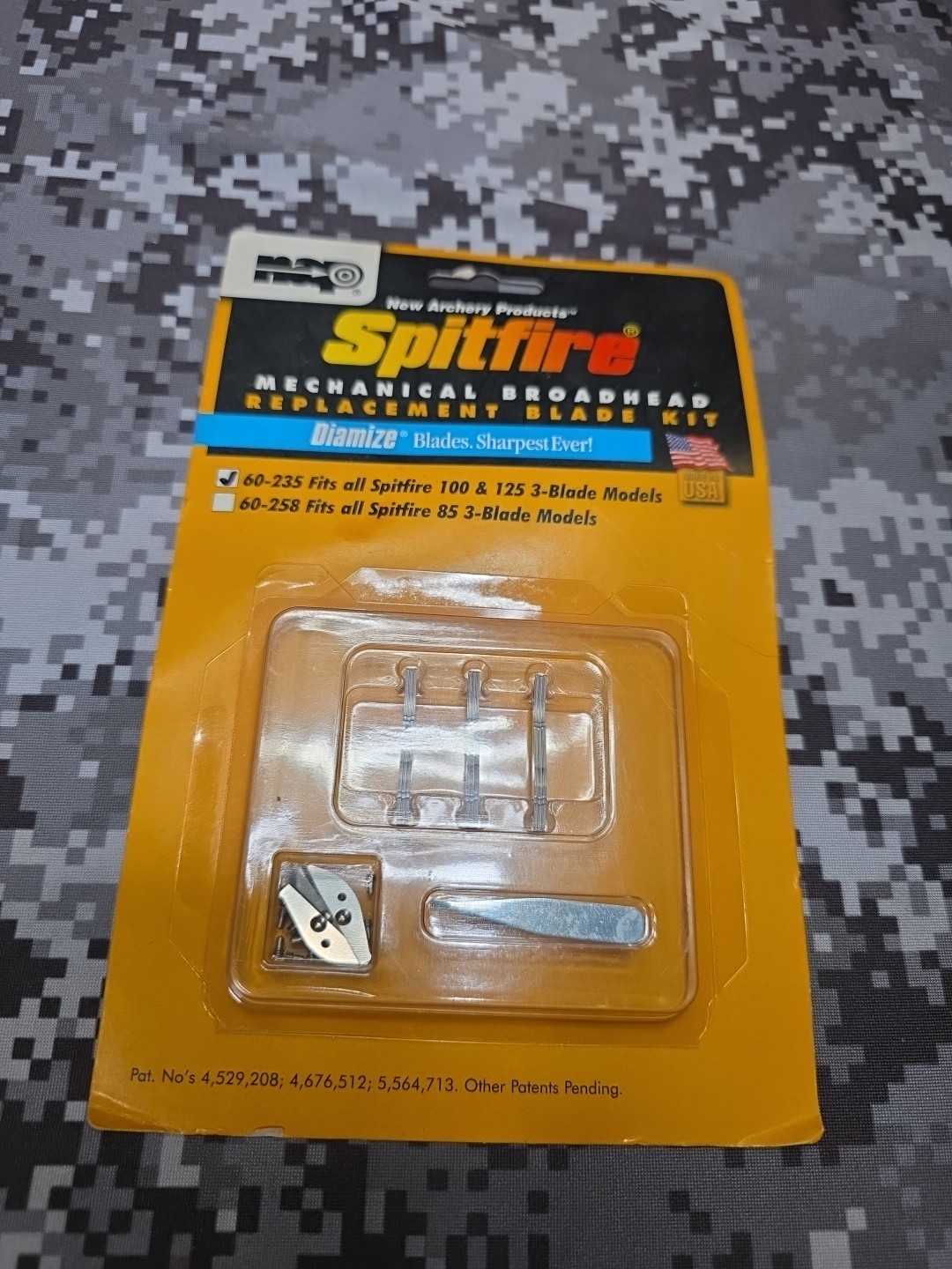NAP SPITFIRE MECHANICAL BROADHEAD REPLACEMENT BLADE KIT 100 125 GRAIN 3 BLADE